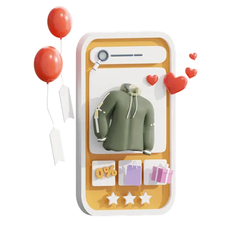 Compra de roupas  3D Icon