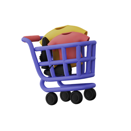 Compras de roupas  3D Illustration