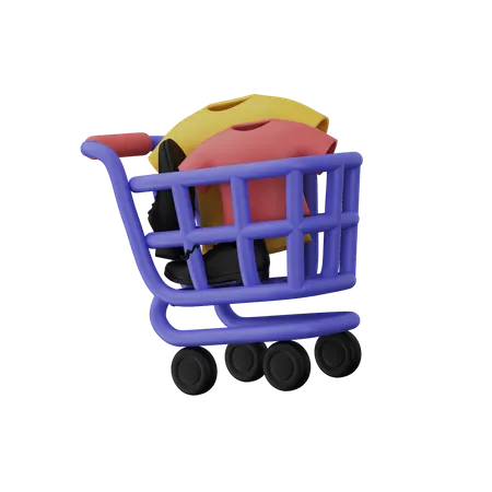 Compras de roupas  3D Illustration