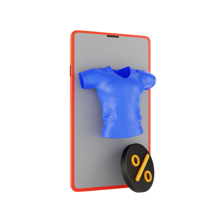 Compras de roupas on-line  3D Illustration