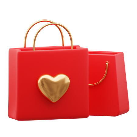 Compras de san valentin  3D Icon