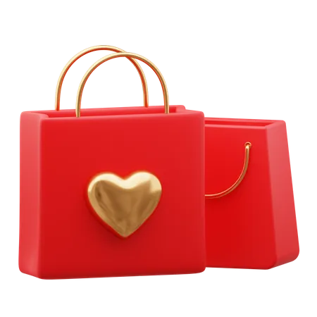 Compras de san valentin  3D Icon