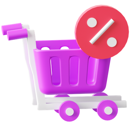 Descuento de compras  3D Icon