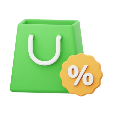 Descuento de compras  3D Icon