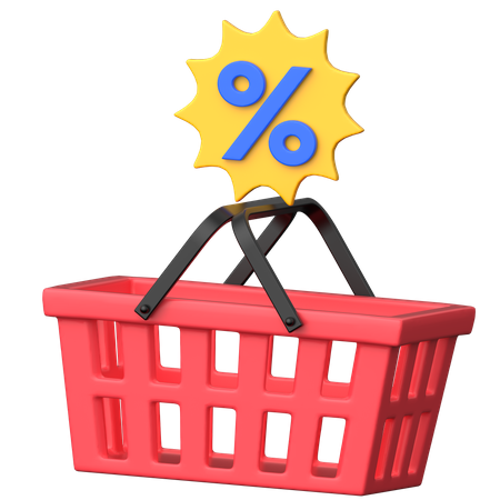 Descuento de compras  3D Icon