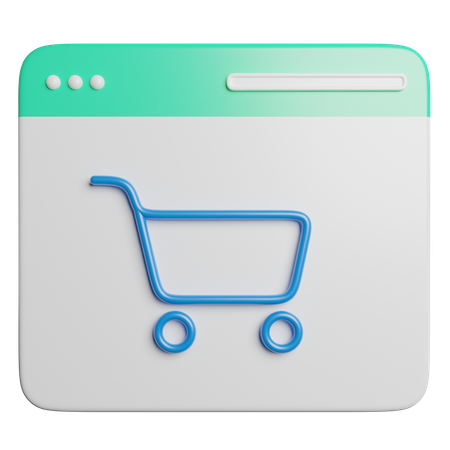 Compras digitais  3D Icon