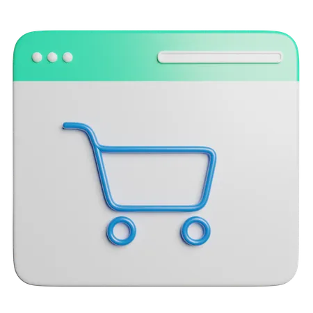 Compras digitais  3D Icon