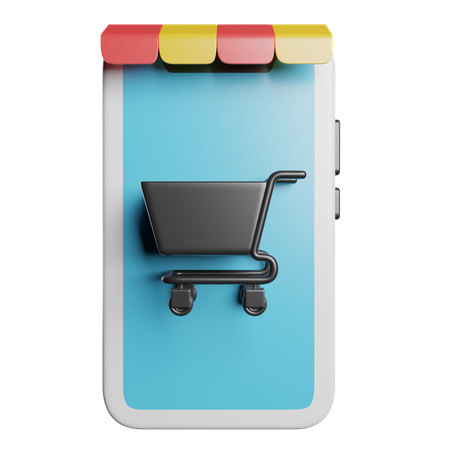 Compras digitais  3D Icon
