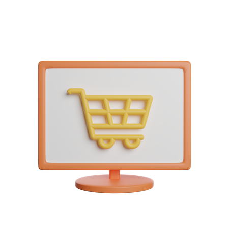 Compras digitais  3D Icon