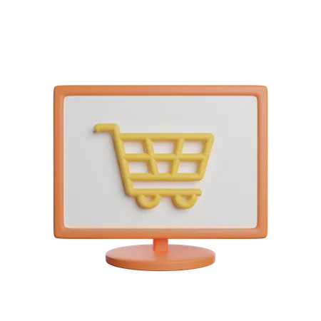 Compras digitais  3D Icon