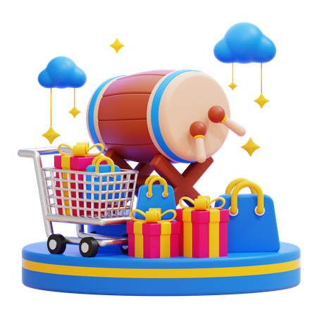 Compras festivas  3D Icon