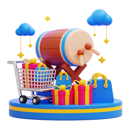 Compras festivas  3D Icon