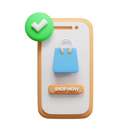 Las compras en línea  3D Icon