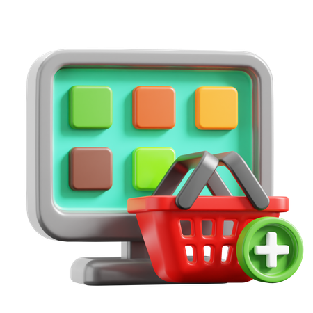 Las compras en línea  3D Icon