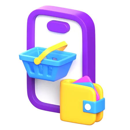 Las compras en línea  3D Icon