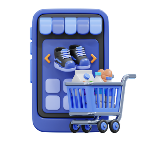 Las compras en línea  3D Icon