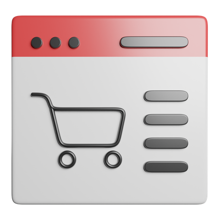 Las compras en línea  3D Icon