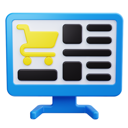 Las compras en línea  3D Icon