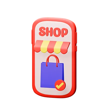 Compras en línea 2  3D Icon