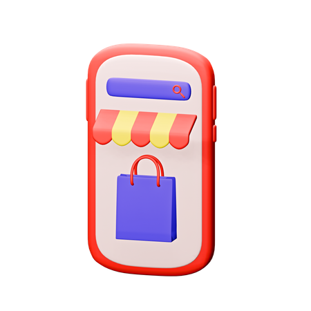 Compras en línea 3  3D Icon