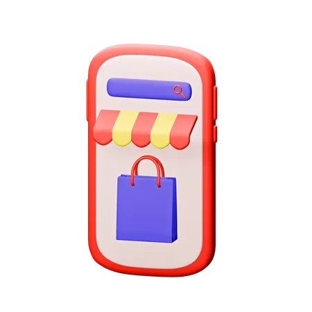 Compras en línea 3  3D Icon