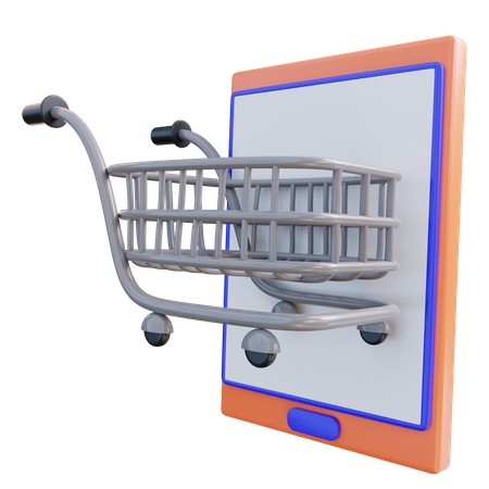 Las compras en línea  3D Icon