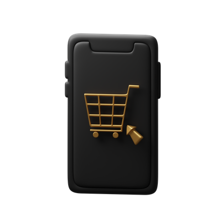 Compras en línea en el dispositivo  3D Icon