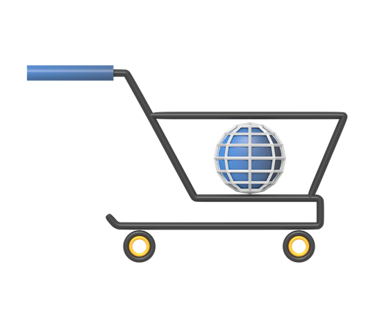 Compras globales  3D Icon