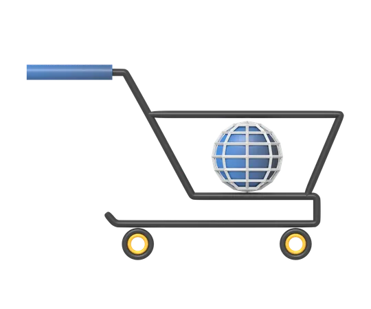 Compras globales  3D Icon