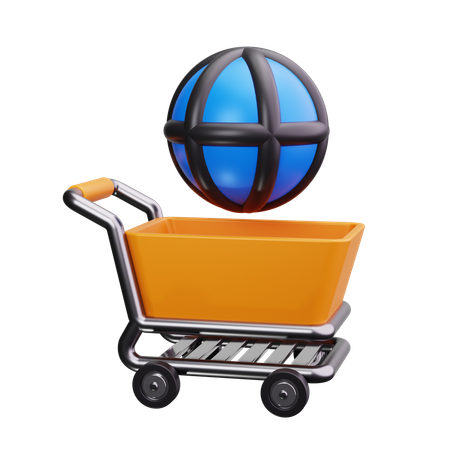 Compras globales  3D Icon