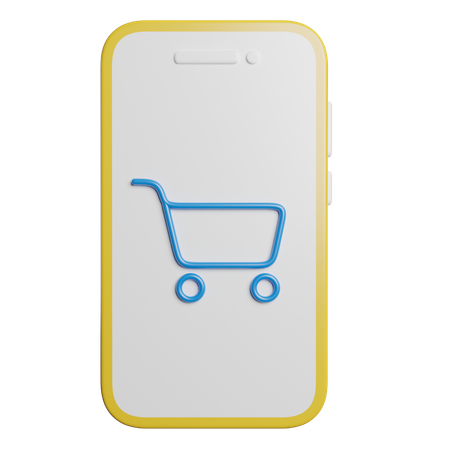 Compras pelo celular  3D Icon