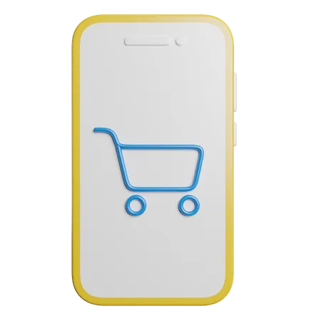 Compras pelo celular  3D Icon