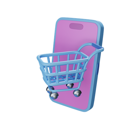 Compras móviles  3D Icon