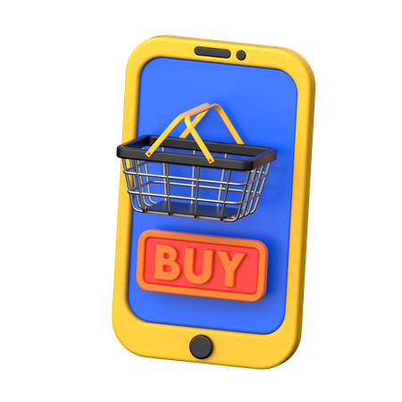 Compras móviles  3D Icon