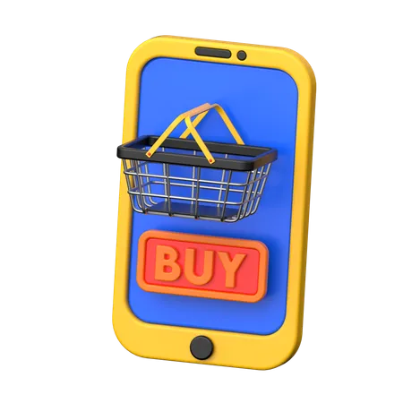 Compras móviles  3D Icon