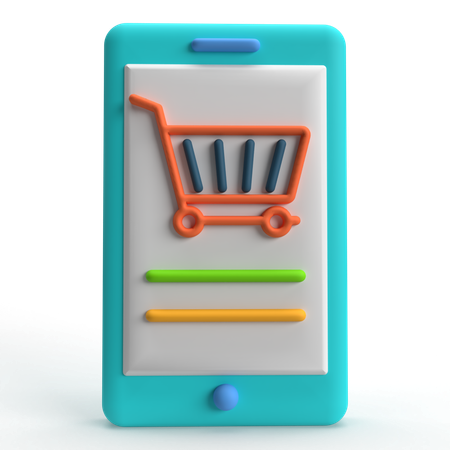 Compras móviles  3D Icon