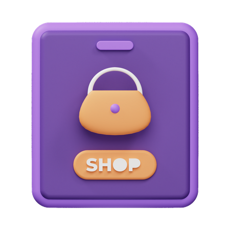 Compras móviles  3D Icon