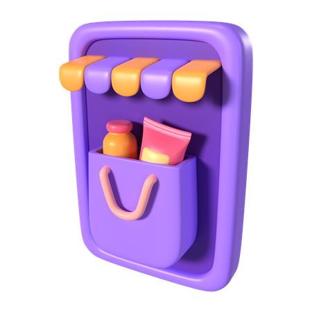 Compras móviles  3D Icon