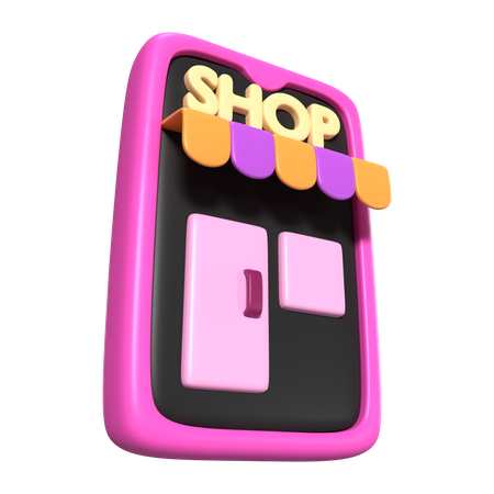 Compras móviles  3D Icon