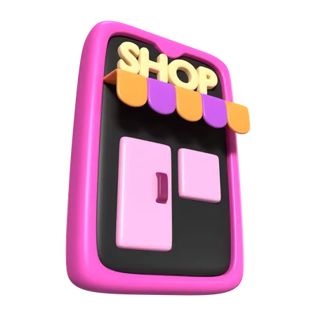 Compras móviles  3D Icon