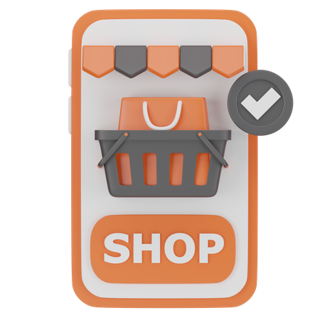 Compras móviles  3D Icon