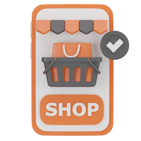 Compras móviles  3D Icon