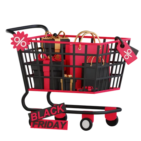 Compras na sexta-feira negra  3D Icon