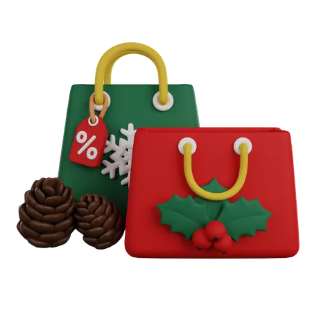 Compras de Navidad  3D Icon