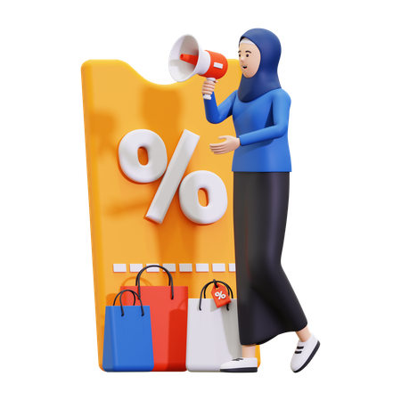 Compras no ramadã  3D Icon