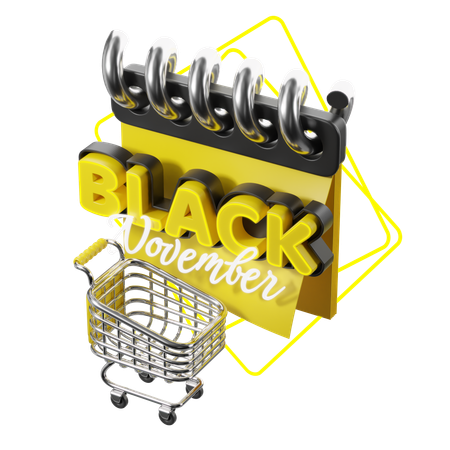Compras de novembro negro  3D Icon