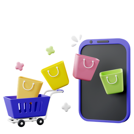 Compras online  3D Icon