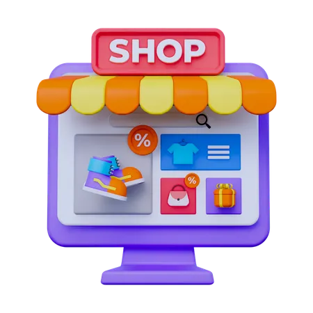 Compras online  3D Icon