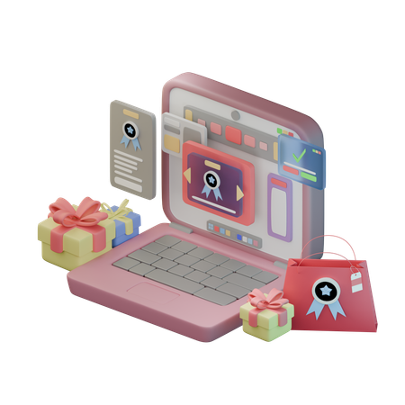 Compras online  3D Icon