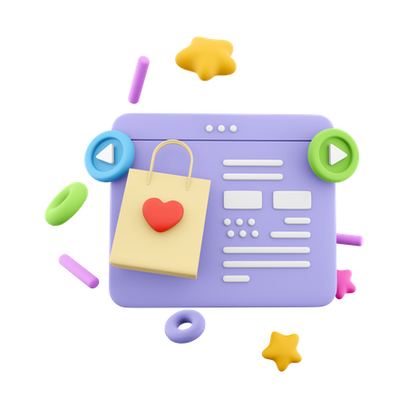 Compras online  3D Icon